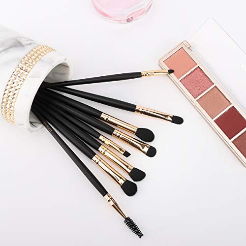  Eye Makeup Brushes, Luxspire Professional 8PCS Professional Eyeshadow Concealer Blending Brush, Eyelash Eyeliner Eyeshadow Lip Brow Crease Kit Face Contour Brushes Kits Cosmetic Ma