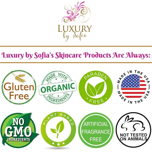  Luxury by Sofia Organic Makeup Remover | Non-Oily | Use with Wipes | 2 in 1 to Remove Makeup Gently & Cleanse for Smooth, Hydrated Skin | Natural & Organic Ingredients | Nurture skin with every us