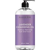 MAJESTIC PURE Lavender Cleansing Oil - Makeup Remover for Eye and Face - Oil Cleanser, for All Skin Types, 8 fl oz