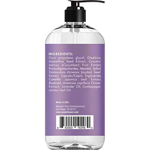  MAJESTIC PURE Lavender Cleansing Oil - Makeup Remover for Eye and Face - Oil Cleanser, for All Skin Types, 8 fl oz