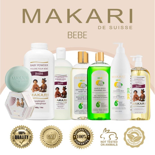  Makari Baby Oil 8.45 fl. Oz  Enriched with Sweet Almond Oil, Chamomile & Vitamin C & E - Moisturizing Baby Oil, Gentle, Non-Irritating Formula  Nourishes & Calms Baby’s Skin