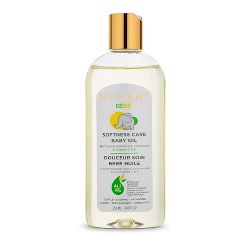  Makari Baby Oil 8.45 fl. Oz  Enriched with Sweet Almond Oil, Chamomile & Vitamin C & E - Moisturizing Baby Oil, Gentle, Non-Irritating Formula  Nourishes & Calms Baby’s Skin