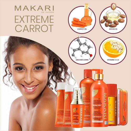  Makari Extreme Botanical BODY Oil 4.23 fl. Oz.  Moisturizing, Toning & Anti-Aging Body Treatment With Omega 3 & 6, Argan, Carrot & Soybean Oils  Hydrating Formula for Wrinkles &