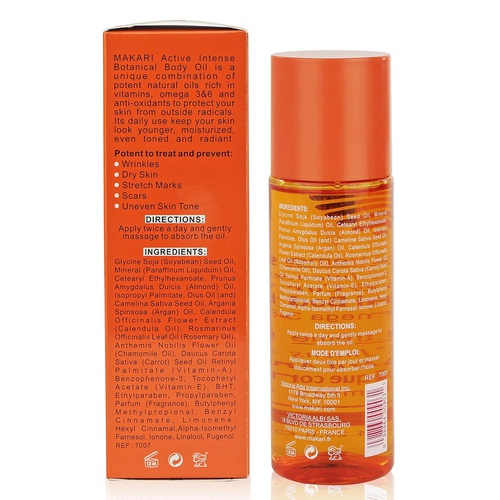  Makari Extreme Botanical BODY Oil 4.23 fl. Oz.  Moisturizing, Toning & Anti-Aging Body Treatment With Omega 3 & 6, Argan, Carrot & Soybean Oils  Hydrating Formula for Wrinkles &