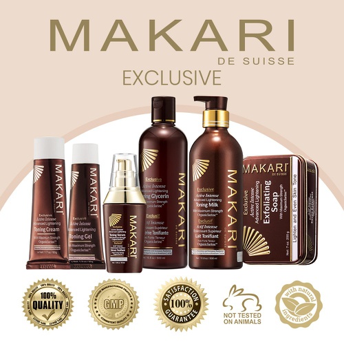  Makari Exclusive Facial Toning FACE CREAM 1.7oz  Lotion with Organiclarine  Advanced Toning Treatment for Dark Spots, Acne Scars, Sun Patches, Freckles & Hyperpigmentation