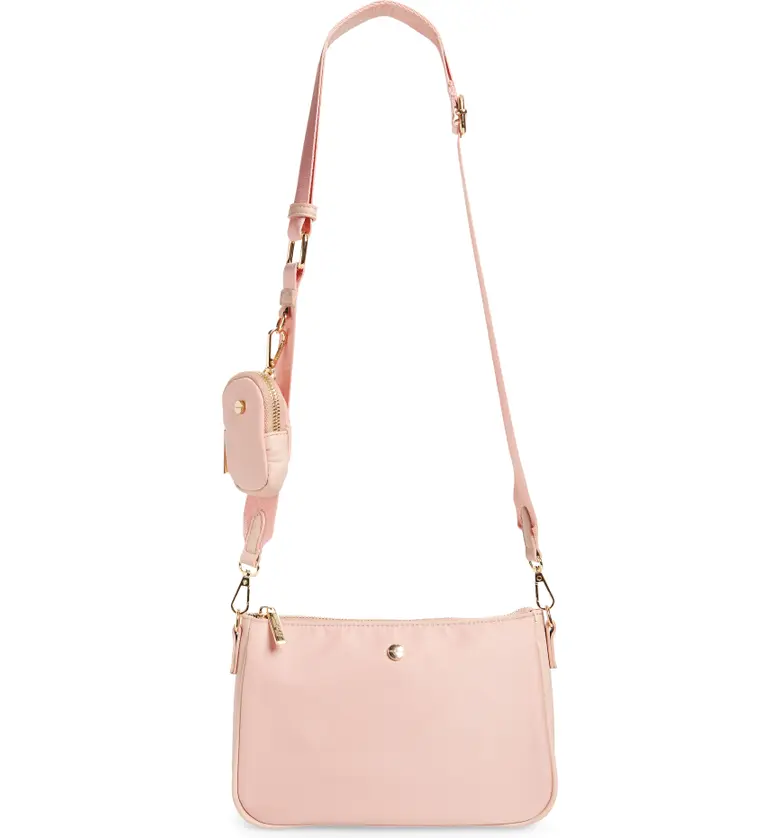 Mali + Lili Marlowe Nylon Crossbody Bag with Detachable Pouch_BLUSH