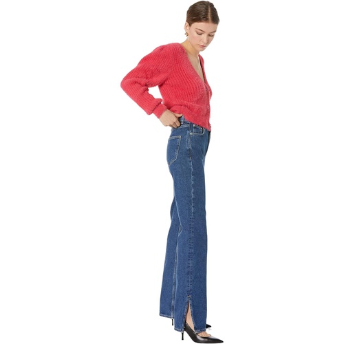  MANGO Silvia Straight Leg Jeans with Side Slit