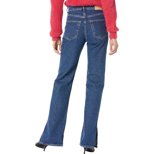  MANGO Silvia Straight Leg Jeans with Side Slit