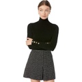 MANGO Jacksonc Turtleneck Buttons Sleeve Detail Sweater