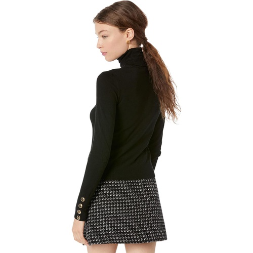  MANGO Jacksonc Turtleneck Buttons Sleeve Detail Sweater