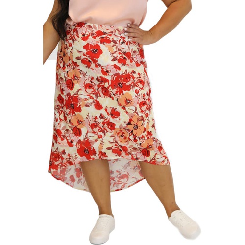  MAREEE POUR TOI Maree Pour Toi Floral Highu002FLow Skirt_ROSE