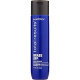MATRIX Total Results Brass Off Color Depositing Blue Shampoo | Refreshes Hair & Neutralizes Brassy Tones in Lightened Brunettes | for Color Treated Hair