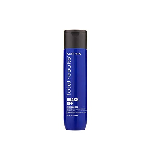  MATRIX Total Results Brass Off Color Depositing Blue Shampoo | Refreshes Hair & Neutralizes Brassy Tones in Lightened Brunettes | for Color Treated Hair