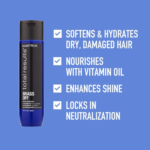  MATRIX Total Results Brass Off Nourishing Conditioner | Nourishes & Moisturizes Dry Hair | for Color Treated Hair