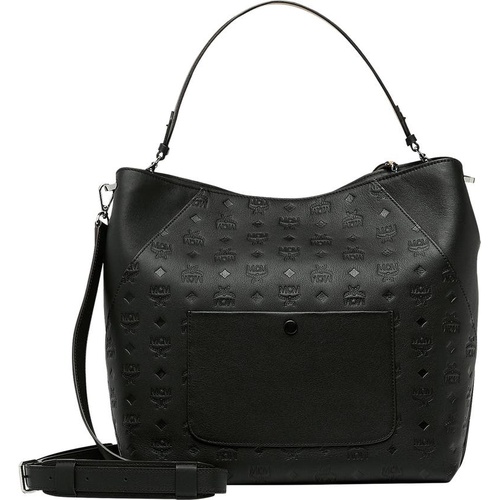 엠씨엠 MCM Large Klara Monogram Leather Hobo_BLACK