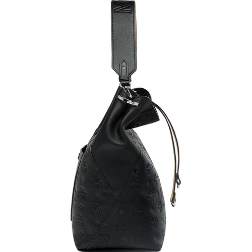 엠씨엠 MCM Large Klara Monogram Leather Hobo_BLACK