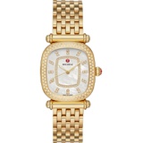 MICHELE Caber Isle Diamond Dial Diamond Watch Head & Bracelet, 32mm_GOLD/ WHITE/ GOLD