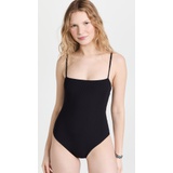 MIKOH Osso Ribbed Square Neck High Leg One Piece