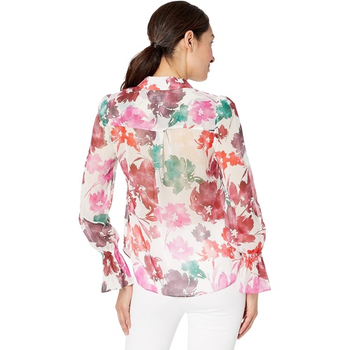  MILLY Lacey Watercolor Blouse