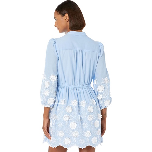  MILLY Elise 3-D Cotton Embroidered Dress