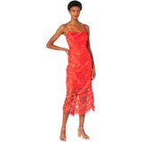 MILLY Emmett Tropical Palm Lace Dress