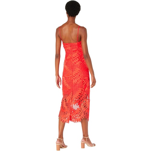  MILLY Emmett Tropical Palm Lace Dress