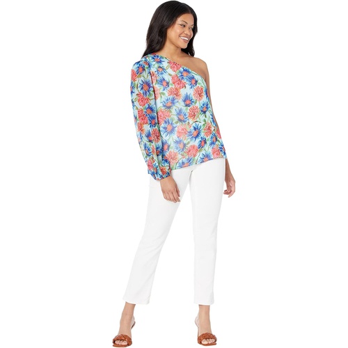  MILLY Emilia Painted Dahlia Print Top