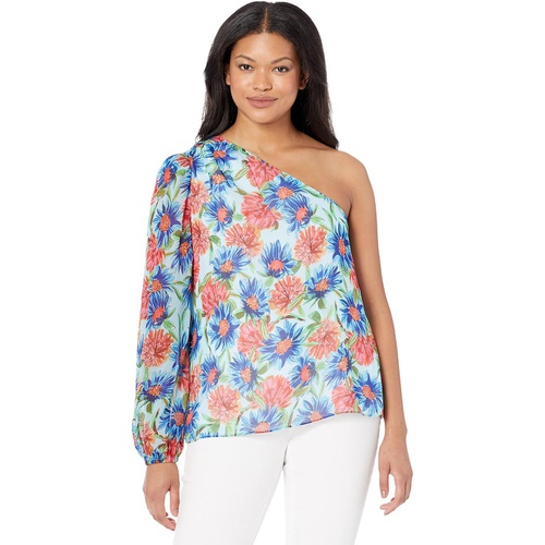  MILLY Emilia Painted Dahlia Print Top