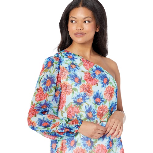  MILLY Emilia Painted Dahlia Print Top