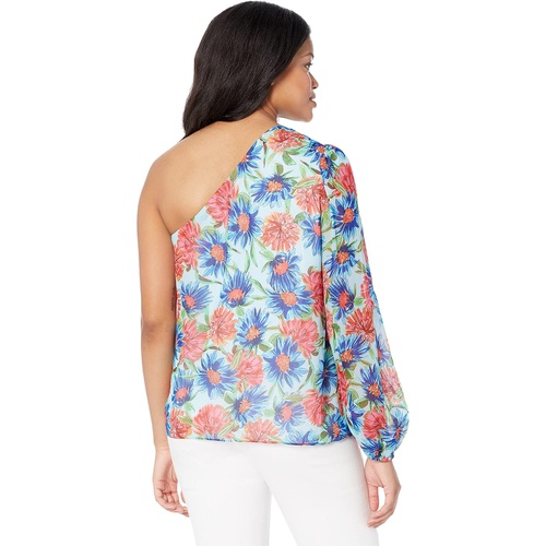  MILLY Emilia Painted Dahlia Print Top