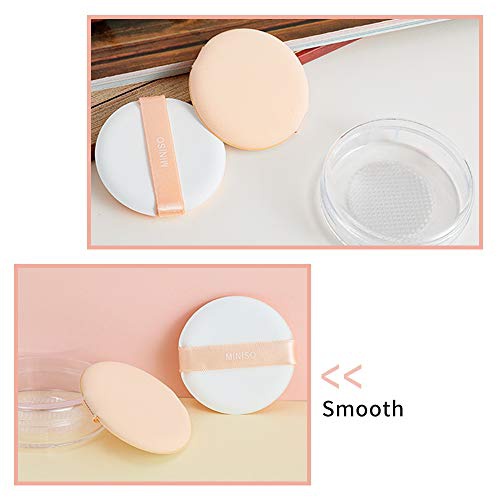  MINISO Round Makeup Sponge Powder Puff Beauty Sponge Blender for Foundations Cosmetic Tool(20 pack)