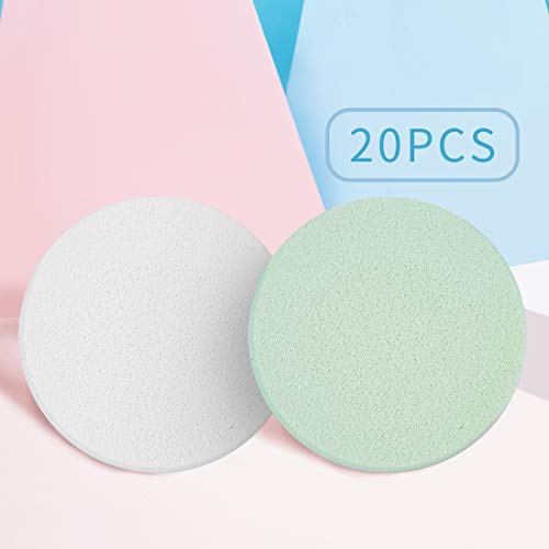  MINISO Round Makeup Sponge Powder Puff Beauty Sponge Blender for Foundations Cosmetic Tool(20 pack)