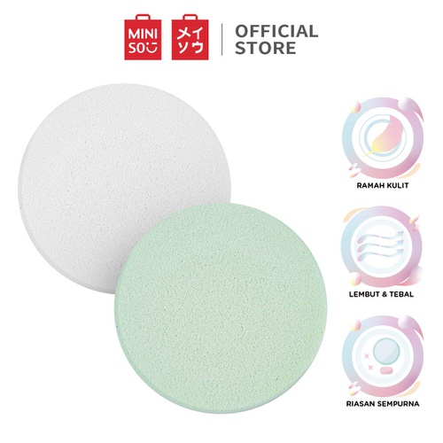  MINISO Round Makeup Sponge Powder Puff Beauty Sponge Blender for Foundations Cosmetic Tool(20 pack)