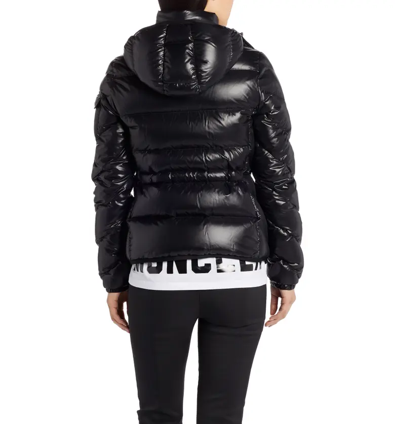 몽클레르 Moncler Brouel Water Resistant Lacquered Down Puffer Coat_BLACK
