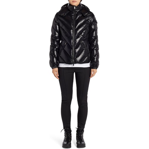 몽클레르 Moncler Brouel Water Resistant Lacquered Down Puffer Coat_BLACK