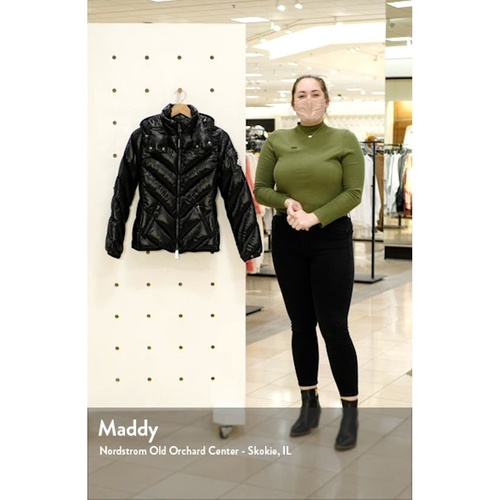 몽클레르 Moncler Brouel Water Resistant Lacquered Down Puffer Coat_BLACK