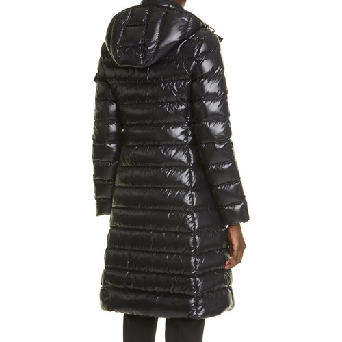 몽클레르 Moncler Moka Water Resistant Long Hooded Down Puffer Parka_BLACK
