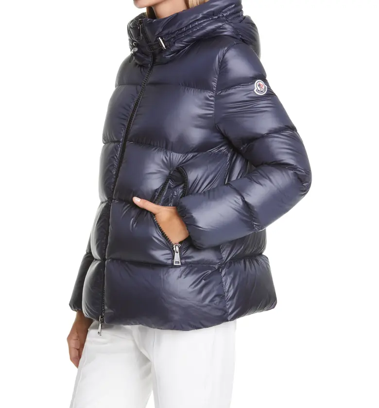 몽클레르 Moncler Seritte Hooded Quilted Down Puffer Jacket_NAVY