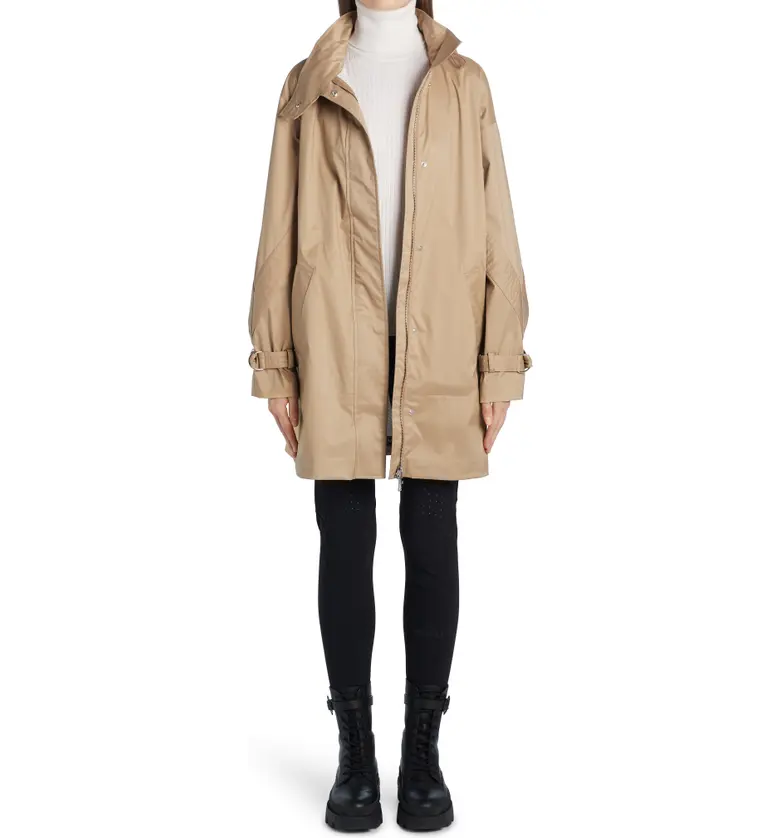 몽클레르 Moncler Water Resistant Parka with Removable Hood_OPEN BROWN