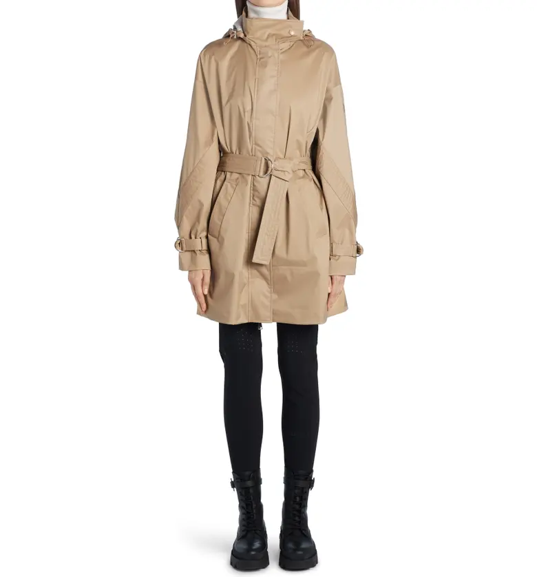 몽클레르 Moncler Water Resistant Parka with Removable Hood_OPEN BROWN