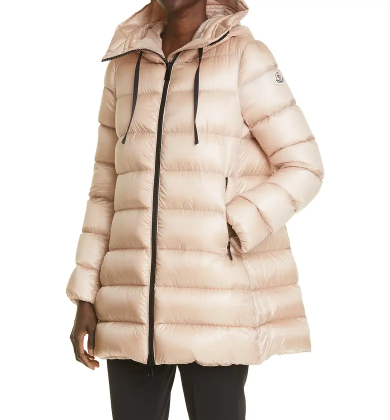 몽클레르 Moncler Suyen Water Resistant Hooded Down Puffer Coat_LIGHT PINK