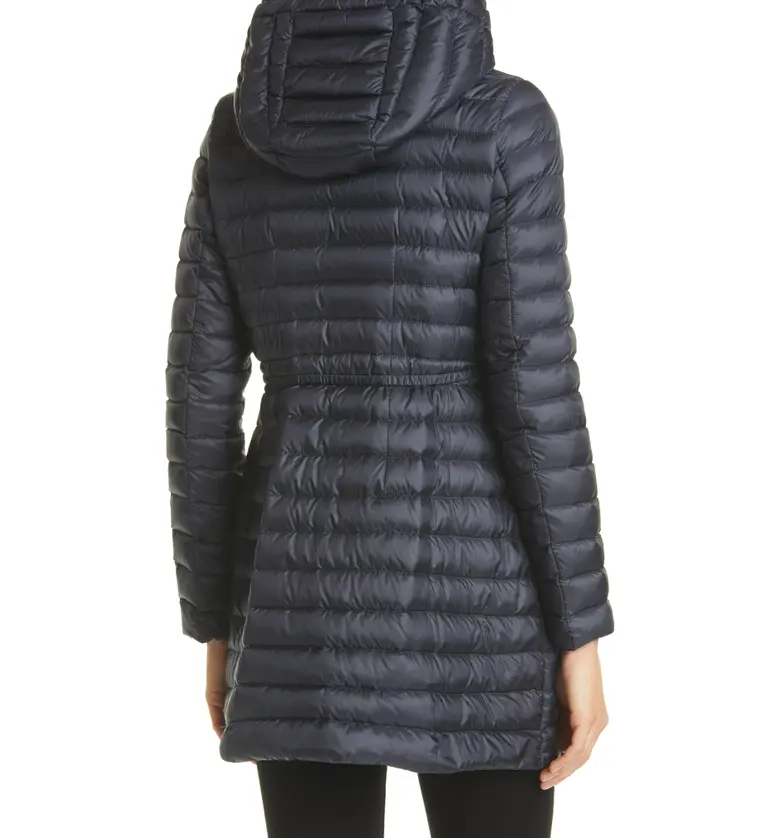 몽클레르 Moncler Barbel Fit & Flare Hooded Down Parka_NAVY