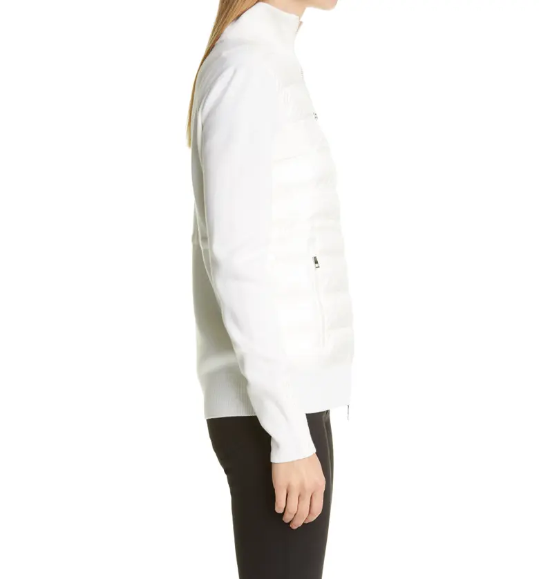 몽클레르 Moncler Quilted Down & Wool Long Cardigan_IVORY