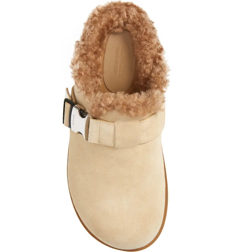 몽클레르 Moncler Mon Faux Shearling Mule_BROWN