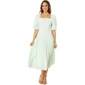 MOON RIVER Puff Sleeve Midi Dress