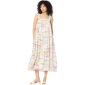 MOON RIVER Woven Printed Maxi with Asymmetrical Tiers