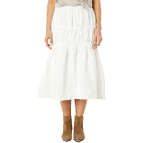 MOON RIVER Tie Detailed Maxi Tiered Skirt