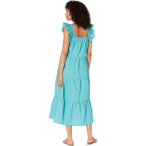  MOON RIVER Square Neck Tiered Dress