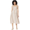 MOON RIVER Woven Printed Dress with Tied Straps