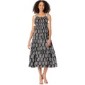 MOON RIVER Printed Woven Dress with Strap Tie Detail